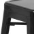Flash Furniture CH-31320-30-BK-GG 30" Black Metal Indoor/Outdoor Barstool with Square Seat addl-9