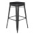 Flash Furniture CH-31320-30-BK-PL2B-GG 30" Black Metal Indoor/Outdoor Barstool with Black Poly Resin Wood Seat addl-2
