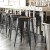 Flash Furniture CH-31320-30-BK-PL2T-GG 30" Black Metal Indoor/Outdoor Barstool with Teak Poly Resin Wood Seat addl-1