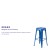 Flash Furniture CH-31320-30-BL-GG 30" Blue Metal Indoor/Outdoor Barstool with Square Seat addl-4