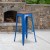 Flash Furniture CH-31320-30-BL-WD-GG 30" Blue Metal Barstool with Square Wood Seat addl-1