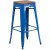 Flash Furniture CH-31320-30-BL-WD-GG 30" Blue Metal Barstool with Square Wood Seat addl-2
