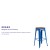 Flash Furniture CH-31320-30-BL-WD-GG 30" Blue Metal Barstool with Square Wood Seat addl-4