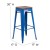 Flash Furniture CH-31320-30-BL-WD-GG 30" Blue Metal Barstool with Square Wood Seat addl-6