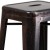 Flash Furniture CH-31320-30-BQ-GG 30" Black-Antique Gold Metal Indoor/Outdoor Barstool with Square Seat addl-7
