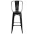 Flash Furniture CH-31320-30GB-BK-GG 30" Black Metal Indoor/Outdoor Barstool with Removable Back addl-10