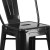 Flash Furniture CH-31320-30GB-BK-GG 30" Black Metal Indoor/Outdoor Barstool with Removable Back addl-11
