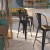 Flash Furniture CH-31320-30GB-BK-GG 30" Black Metal Indoor/Outdoor Barstool with Removable Back addl-1