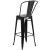 Flash Furniture CH-31320-30GB-BK-GG 30" Black Metal Indoor/Outdoor Barstool with Removable Back addl-7