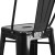 Flash Furniture CH-31320-30GB-BK-GG 30" Black Metal Indoor/Outdoor Barstool with Removable Back addl-8