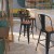 Flash Furniture CH-31320-30GB-BK-WD-GG 30" Black Metal Barstool with Back and Wood Seat addl-1