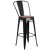 Flash Furniture CH-31320-30GB-BK-WD-GG 30" Black Metal Barstool with Back and Wood Seat addl-2