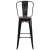 Flash Furniture CH-31320-30GB-BK-WD-GG 30" Black Metal Barstool with Back and Wood Seat addl-9