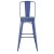 Flash Furniture CH-31320-30GB-BL-PL2C-GG 30" Blue Metal Indoor/Outdoor Bar Height Stool with Removable Back and Teal Blue All-Weather Poly Resin Seat addl-11