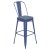 Flash Furniture CH-31320-30GB-BL-PL2C-GG 30" Blue Metal Indoor/Outdoor Bar Height Stool with Removable Back and Teal Blue All-Weather Poly Resin Seat addl-2