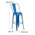 Flash Furniture CH-31320-30GB-BL-PL2C-GG 30" Blue Metal Indoor/Outdoor Bar Height Stool with Removable Back and Teal Blue All-Weather Poly Resin Seat addl-5