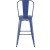 Flash Furniture CH-31320-30GB-BL-PL2C-GG 30" Blue Metal Indoor/Outdoor Bar Height Stool with Removable Back and Teal Blue All-Weather Poly Resin Seat addl-9