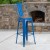 Flash Furniture CH-31320-30GB-BL-WD-GG 30" Blue Metal Barstool with Back and Wood Seat addl-1