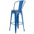 Flash Furniture CH-31320-30GB-BL-WD-GG 30" Blue Metal Barstool with Back and Wood Seat addl-4