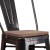 Flash Furniture CH-31320-30GB-BQ-WD-GG 30" Black-Antique Gold Metal Barstool with Back and Wood Seat addl-10