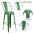 Flash Furniture CH-31320-30GB-GN-GG 30" Green Metal Indoor/Outdoor Barstool with Removable Back addl-5