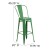 Flash Furniture CH-31320-30GB-GN-GG 30" Green Metal Indoor/Outdoor Barstool with Removable Back addl-6