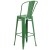 Flash Furniture CH-31320-30GB-GN-GG 30" Green Metal Indoor/Outdoor Barstool with Removable Back addl-7