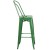 Flash Furniture CH-31320-30GB-GN-GG 30" Green Metal Indoor/Outdoor Barstool with Removable Back addl-9