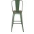 Flash Furniture CH-31320-30GB-GN-PL2T-GG 30" Green Metal Indoor/Outdoor Bar Height Stool with Removable Back and Teak All-Weather Poly Resin Seat addl-9