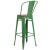 Flash Furniture CH-31320-30GB-GN-WD-GG 30" Green Metal Barstool with Back and Wood Seat addl-4