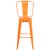 Flash Furniture CH-31320-30GB-OR-GG 30" Orange Metal Indoor/Outdoor Barstool with Removable Back addl-10