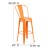 Flash Furniture CH-31320-30GB-OR-GG 30" Orange Metal Indoor/Outdoor Barstool with Removable Back addl-6