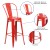 Flash Furniture CH-31320-30GB-RED-GG 30" Red Metal Indoor/Outdoor Barstool with Removable Back addl-5