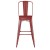 Flash Furniture CH-31320-30GB-RED-PL2R-GG 30" Red Metal Indoor/Outdoor Bar Height Stool with Removable Back and All-Weather Poly Resin Seat addl-11
