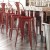 Flash Furniture CH-31320-30GB-RED-PL2R-GG 30" Red Metal Indoor/Outdoor Bar Height Stool with Removable Back and All-Weather Poly Resin Seat addl-1