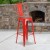 Flash Furniture CH-31320-30GB-RED-WD-GG 30" Red Metal Barstool with Back and Wood Seat addl-1