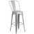 Flash Furniture CH-31320-30GB-SIL-GG 30" Silver Metal Indoor/Outdoor Barstool with Removable Back addl-2