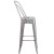Flash Furniture CH-31320-30GB-SIL-GG 30" Silver Metal Indoor/Outdoor Barstool with Removable Back addl-9