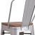 Flash Furniture CH-31320-30GB-SIL-WD-GG 30" Silver Metal Barstool with Back and Wood Seat addl-7