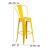Flash Furniture CH-31320-30GB-YL-GG 30" Yellow Metal Indoor/Outdoor Barstool with Removable Back addl-6