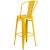Flash Furniture CH-31320-30GB-YL-GG 30" Yellow Metal Indoor/Outdoor Barstool with Removable Back addl-7