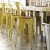 Flash Furniture CH-31320-30GB-YL-PL2T-GG 30" Yellow Metal Indoor/Outdoor Bar Height Stool with Removable Back and Teak All-Weather Poly Resin Seat addl-1