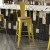 Flash Furniture CH-31320-30GB-YL-PL2T-GG 30" Yellow Metal Indoor/Outdoor Bar Height Stool with Removable Back and Teak All-Weather Poly Resin Seat addl-8