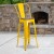 Flash Furniture CH-31320-30GB-YL-WD-GG 30" Yellow Metal Barstool with Back and Wood Seat addl-1