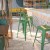 Flash Furniture CH-31320-30-GN-GG 30" Green Metal Indoor/Outdoor Barstool with Square Seat addl-1