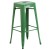 Flash Furniture CH-31320-30-GN-GG 30" Green Metal Indoor/Outdoor Barstool with Square Seat addl-2