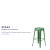 Flash Furniture CH-31320-30-GN-GG 30" Green Metal Indoor/Outdoor Barstool with Square Seat addl-4