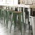 Flash Furniture CH-31320-30-GN-PL2T-GG 30" Green Metal Indoor/Outdoor Barstool with Teak Poly Resin Wood Seat addl-1
