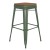Flash Furniture CH-31320-30-GN-PL2T-GG 30" Green Metal Indoor/Outdoor Barstool with Teak Poly Resin Wood Seat addl-2