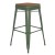 Flash Furniture CH-31320-30-GN-PL2T-GG 30" Green Metal Indoor/Outdoor Barstool with Teak Poly Resin Wood Seat addl-2